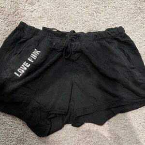 PINK Victoria's Secret HAWAII Black Shorts with Silver Detail